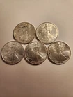 Silver American Eagle Lot of 5 - 1 oz Silver Coins 1989 1991 1997 2006 and 2006