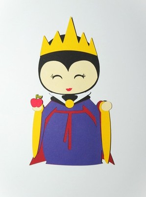Evil Queen Villain Disney Inspired Die Cut Paper Doll Scrapbook Embellishment