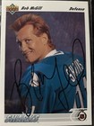 Bob McGill San Jose Sharks autographed hockey card (1992-93 Upper Deck #62) — photo 1