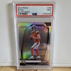 Panini 2024 Prizm Bo Nix #309 Silver Prizm Rookie Denver Broncos PSA 9