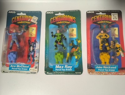 Vintage 1986 Centurions Ave McCloud Pencil Top Eraser, Lot