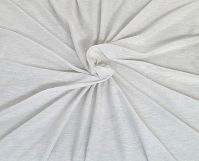 100% Linen Jersey Knit Fabric By Yard White [Shirt, Dress, Headwrap] 6/16