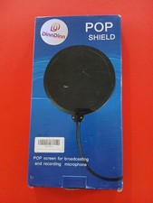 Pop Shield for Broadcasting and Recording Microphones, Black