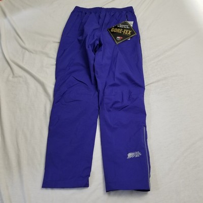 Frank Shorter Sports Goretex Pants Mens Medium Blue Track Rain Ankle Zip Vintage