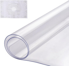 Plastic Table Cover, 14 X 24 Inch 1.5 Mm Rectangle Thick Clear PVC Desk Mat Prot
