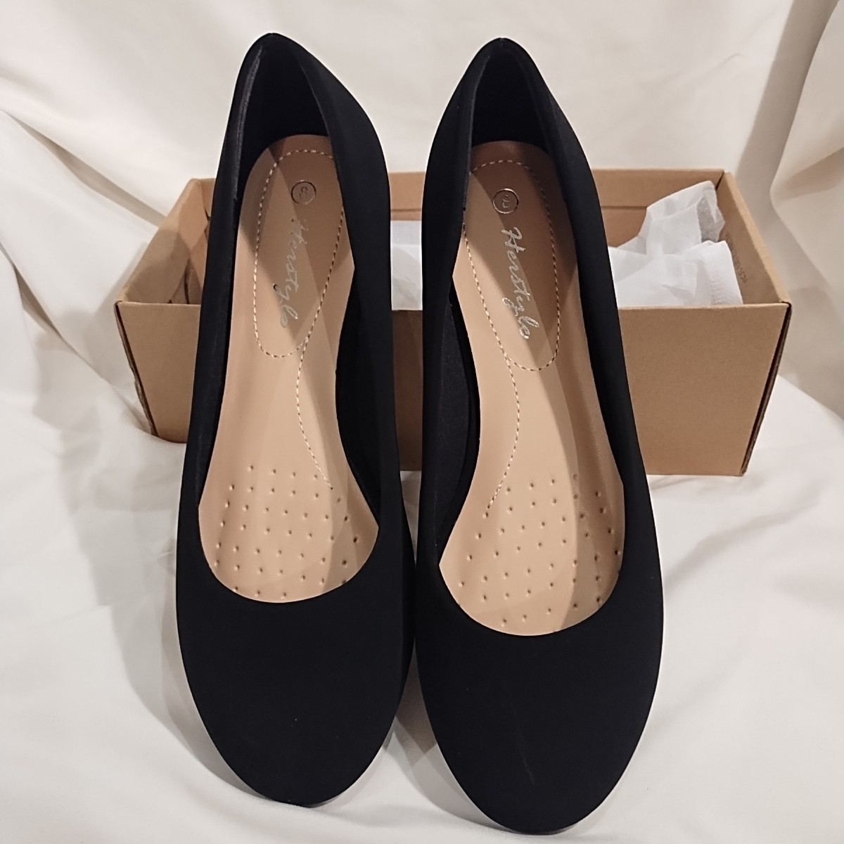 Bailarina clásica de terciopelo negro Herstyle talla 8 nueva con caja