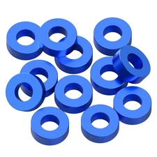 1Up Racing 80396 - Precision Aluminum 3x6mm Ballstud Shims, Blue, 2.0mm (12)