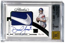 2020 Flawless Symbolic Signatures NIKE SWOOSH 1/1 Daniel Jones Auto BGS 9 ES6