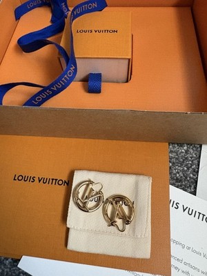 Damen Original Louis Vuitton Louise PM kleine Gold Creolen. Neu + Quittung 