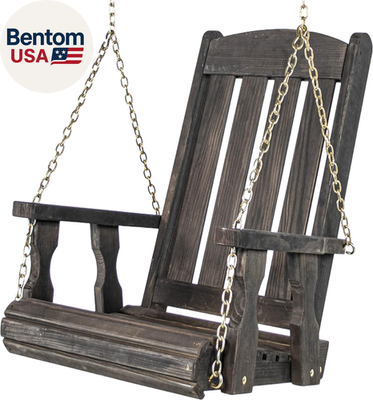 #ad Heavy Duty Mission Pressure Treated Swing Chair Semi Solid Black Stain $255.71