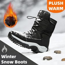 Snow Resistant Men's Snow Boots Winter Plush Warm Mid-Cap Outdoor Causal Boots