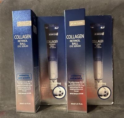 Lot of 2 3W Clinic Collagen Retinol Ball Eye Serum 30ml Anti-Wrinkle & Aging