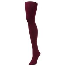Italian Cotton Blend Tights Small Burgundy Wine B.ella Erika New Opaque Hosiery