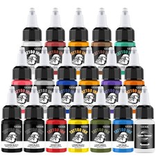 SRKSTARZ Professional Tattoo Ink Set, 17 Colors Thinner, 20ml Each