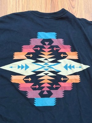 Pendleton Graphic T Shirt Mens Medium Southwest Aztec Back Print Logo