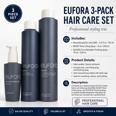 3 Pack Eufora Hair Care Set