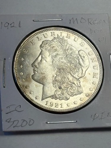 1921 (P) Morgan Silver Dollar Brilliant Uncirculated 90% Silver  toning  ic3200