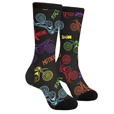 Sigouyinei Casual Funny Funky Novelty Socks For Men Women 1 Black and White2