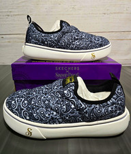 SKECHERS x Snoop Dogg Slip-On Paisley Sneakers Gray Mens US 10 251144 NEW 100