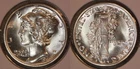 1942 S Mercury Dime GEM+ BU! From an OBW ROLL 42S1266