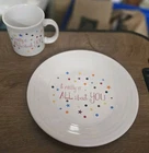 HLC Fiestaware "It Really Is All About You" lunch plate and mug set