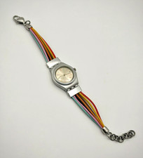 Vintage Swatch Irony Aluminum Multi-Strand Cord Statements Watch - New Battery!