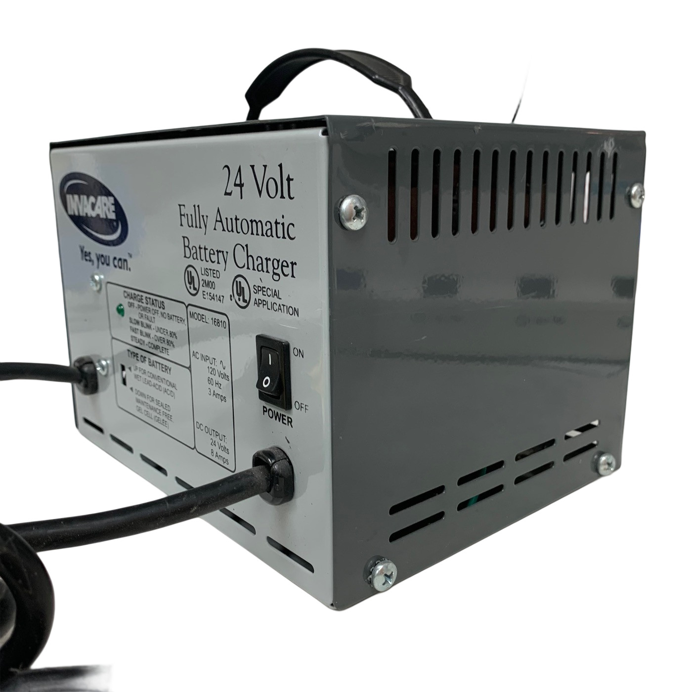 Invacare 16810 Wheelchair Battery Charger Fully Automatic 24 Volt 8 Amp