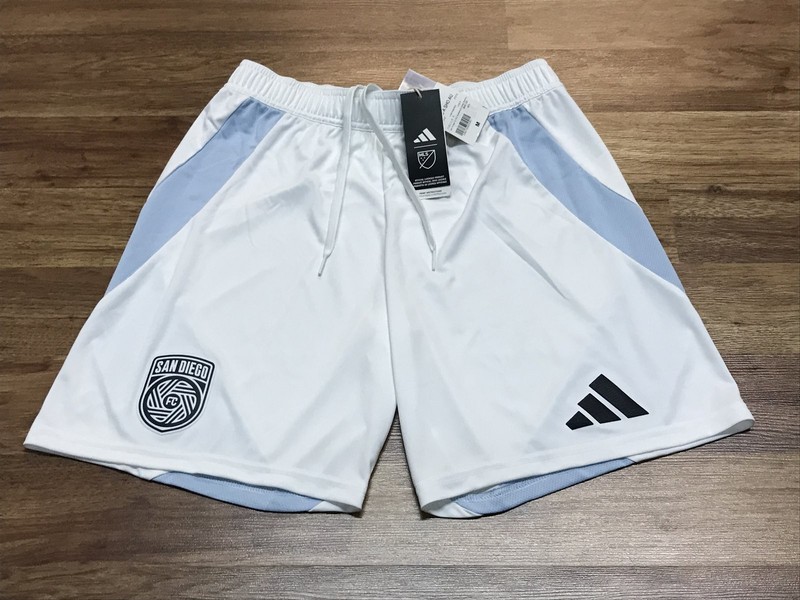 MENS M - NEW Adidas MLS San Diego FC Soccer Authentic Shorts White