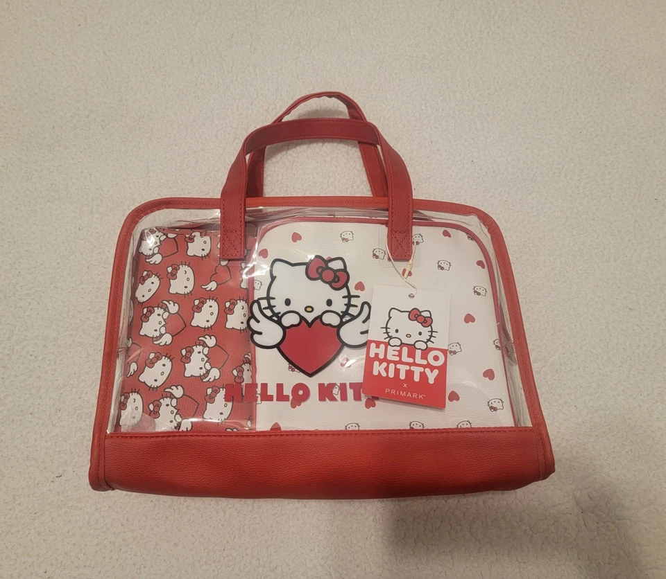 Hello Kitty 3 Pc Makeup Cosmetic Travel Bag Set Primark Exclusive NWT - Image 2 of 4