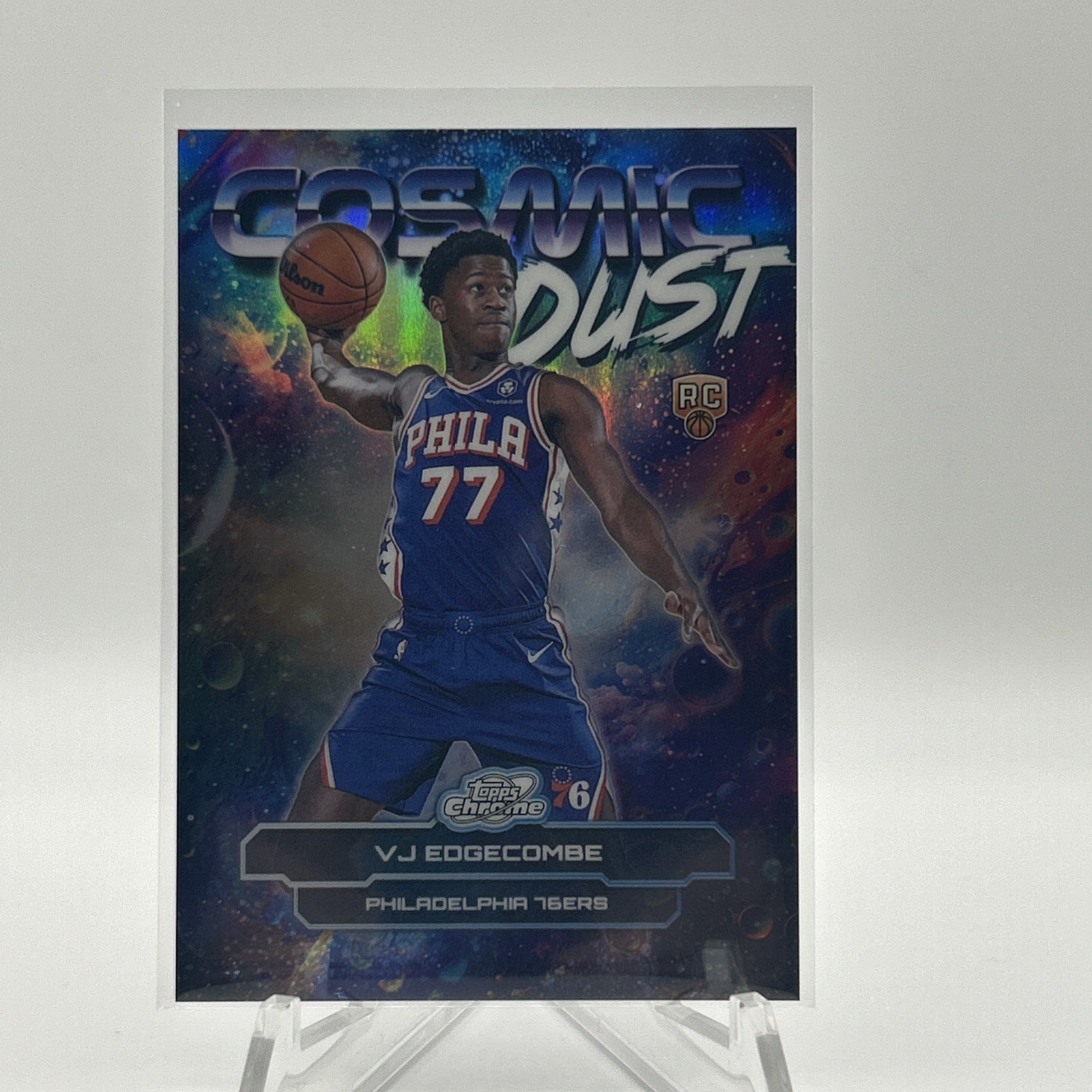 VJ Edgecombe 2025 Topps Chrome Cosmic #CD-18 Cosmic Dust /(SSP 