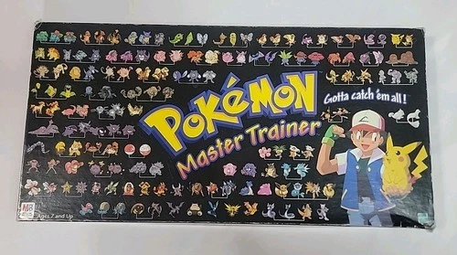Pokemon Master Trainer Board Game 1999 Nintendo 100% Complete in Box Vintage 90s