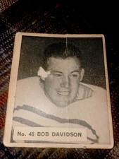 1937-38 WWG BOB DAVIDSON NHL HOCKEY CARD WORLD WIDE GUM ICE KINGS V356 AHL OHA