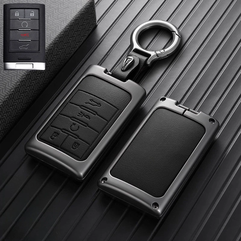 Funda para llave de coche de cuero de aleación de zinc para Cadillac STS ATS XTS DTS CT6 CT5 BLS Foto 4 de 4