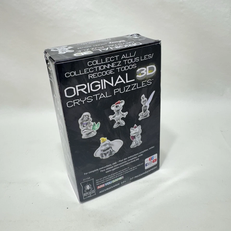 Rompecabezas de cristal 3D BePuzzled Disney 100 edición platino Mickey Mouse nuevo Foto 3 de 4