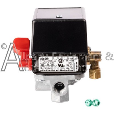 D26612 DeVilbiss/DeWalt/Craftsman 4-Port Pressure Switch 120/150 PSI