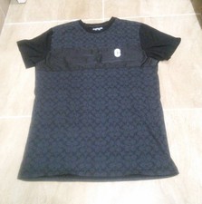 Men's COACH New York Shirt Classic C AOP Charcoal Gray Sz L