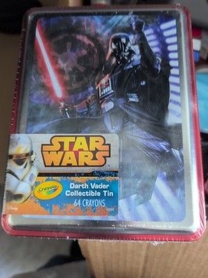 CRAYOLA Star Wars ''Darth Vader - Collectible Tin'' 64 Crayons New Sealed 2015