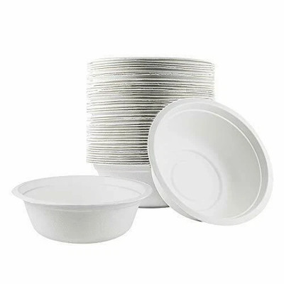 12 Unzen Super Starre Bagasse Runde Schüsseln Biologisch Abbaubar Geschirr Party Veranstaltungen