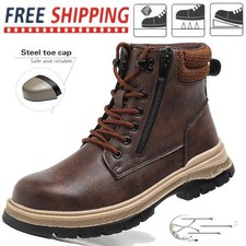 Indestructible Mens Work Boots Steel Toe Safety Shoes Waterproof Non Slip Boots