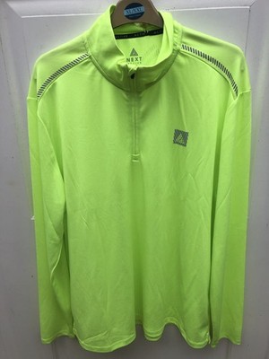 NEU MIT ETIKETT HERRENOBERTEIL NEXT GRÖSSE XL ACTIVE WEAR HELLGELB LANGARM 1/4-REISSVERSCHLUSS OBERTEIL