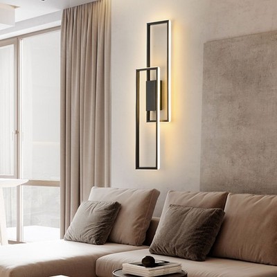 LED Wall Light Modern Acrylic Metal Wall Sconce Lighting Fixture Remote Control