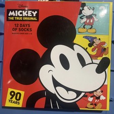 Womens 12 Days of Socks Mickey Mouse 90 Years Disney Christmas Advent NIB