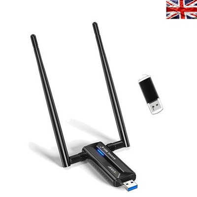 WiFi 6E USB Dongle AX3000M | Tri-Band Wireless Adapter für PC | U-Disk inklusive