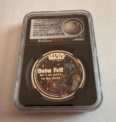 BullionPLUS Star Wars Boba Fett 2025 Death Star Coin Collectible