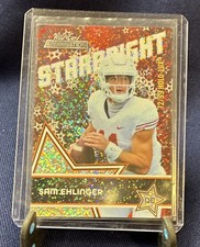Wild Card Alumination Starbright Sam Ehlinger SB-44 Rookie Holo-Lux Red /99. rookie card picture