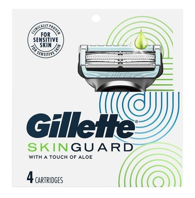 (2 PACK) Gillette Mens Skinguard Refills With Aloe 4 Count