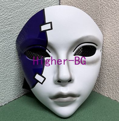 1pcs Sally Face Deep Purple Cosplay Party Prop Handmade Mask Vest