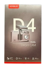 Kingslim D4 Dual Dash Cam 4K Front + 1080P Rear WiFi GPS Car Camera NEW Open Box