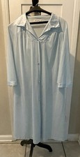 VTG Vanity Fair Nightgown Robe Blue Satin USA Made Women’s Size: M
