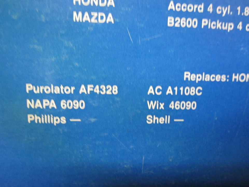 AIR FILTER # VA4328 # 46090 honda ACCORD mazda B2600 PICKUP GROUP 7 NOS - Image 3 of 3